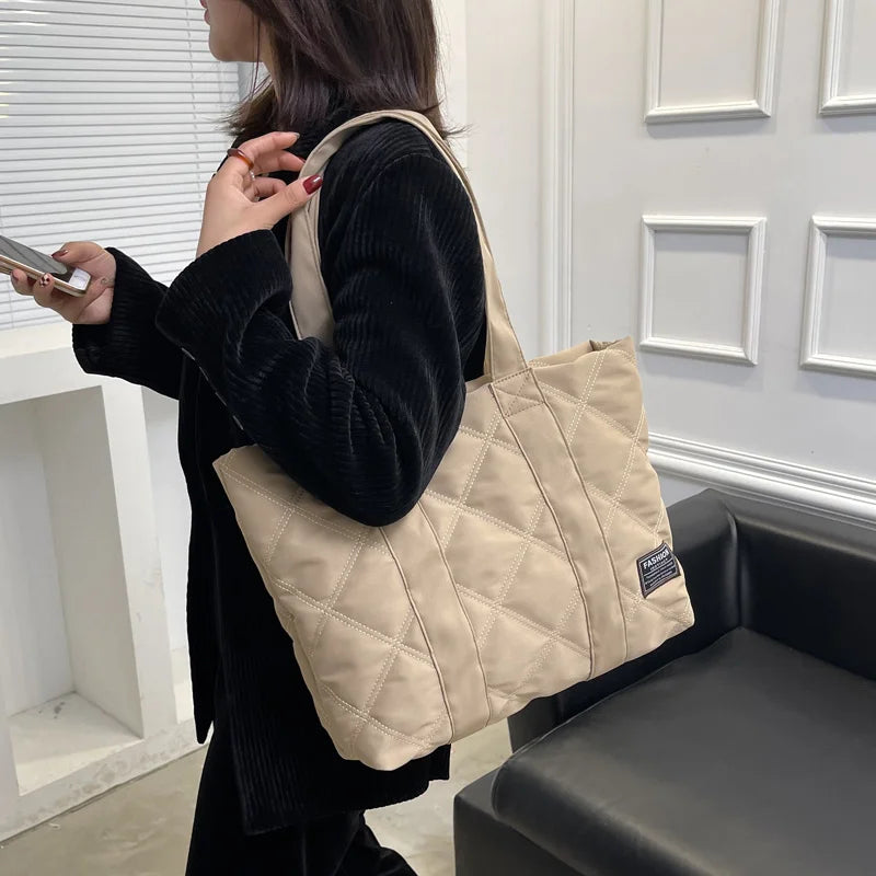 Canvas Shopper Shoulder Bag Soft Cotton Shopping Totes Handbag