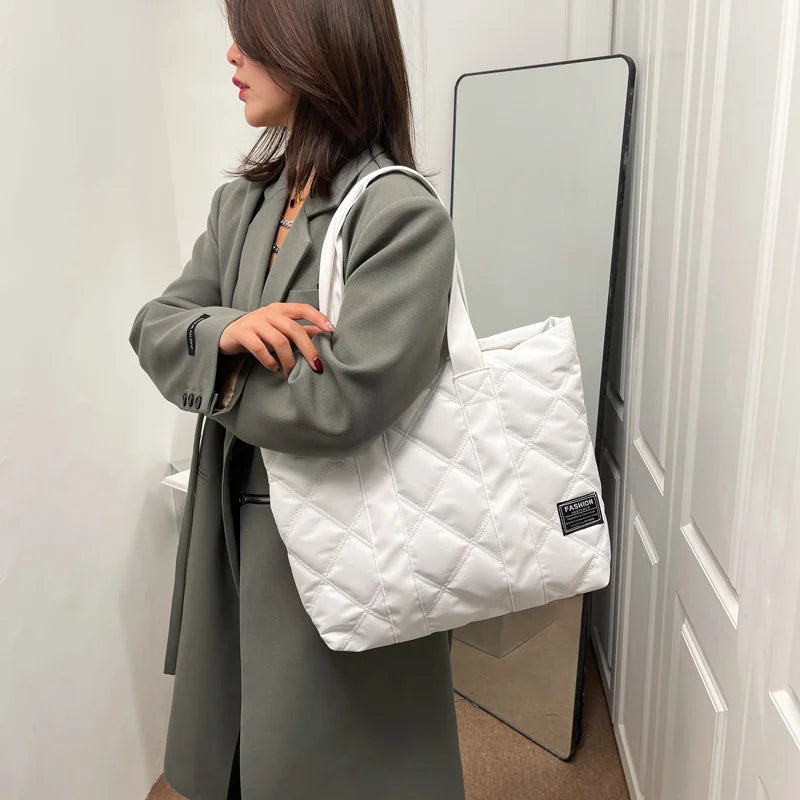 Canvas Shopper Shoulder Bag Soft Cotton Shopping Totes Handbag