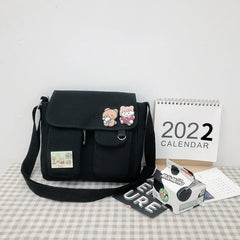 Canvas Shoulder Bag Messenger Bag Crossbody Tote Bag School Bags