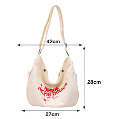 Canvas Shoulder Bag Large Capacity Women Ladies Handbags Letter Printed