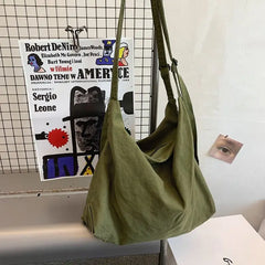 Canvas Shoulder Bags Large Capacity Crossbody-bag