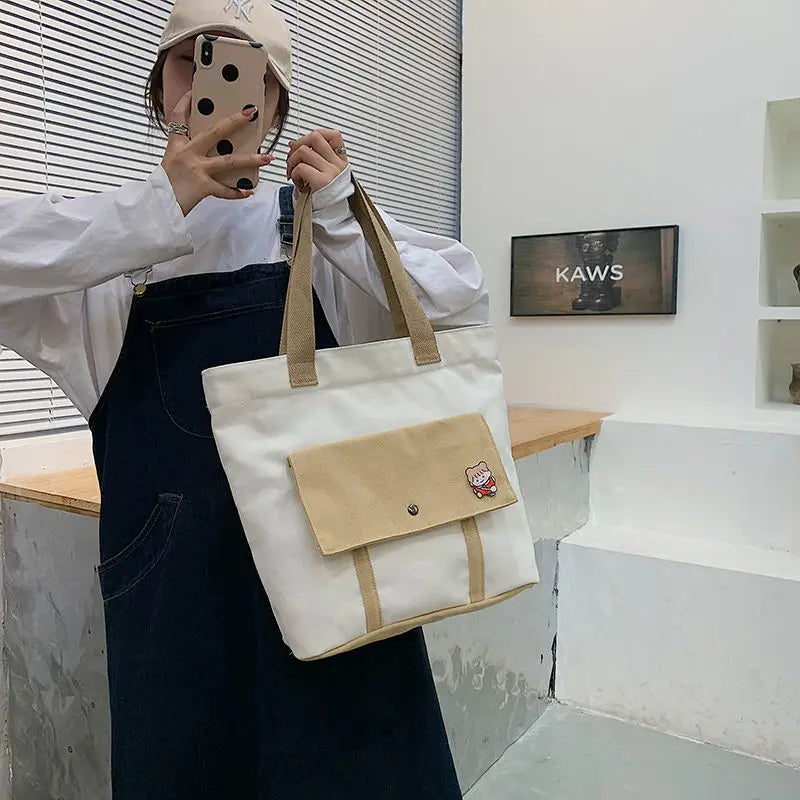 Canvas Shoulder Bag for Women