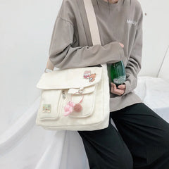 Large Capacity Canvas Shoulder Bag for Women & Men