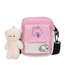Canvas Small Shoulder Crossbody Bag for Women