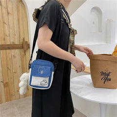 Canvas Small Shoulder Crossbody Bag for Women