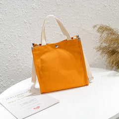 Women Canvas Tote Shoulder Bag Large Capacity Solid Print Handbag