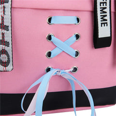 Canvas USB Chargeable School Bags For Girls Teenagers Backpack Bookbags