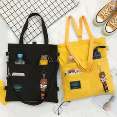 Canvas Shoulder Bag Large Capacity Folding Tote Bag