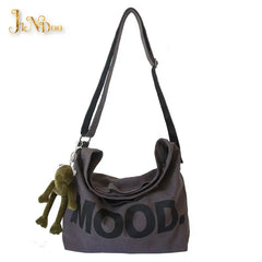 Canvas Women Messenger Bag Vintage Shoulder Satchels Harajuku Hip Hop