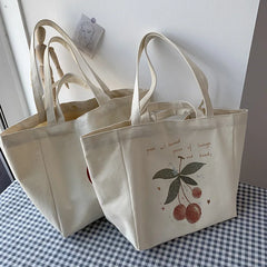 Canvas Women Shoulder Bag Japanese Female Tote Shopper Bags