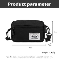 Canvas Crossbody Bag Unisex Small Solid Square Shoulder Pack Handbag