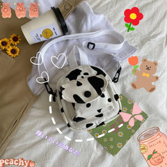 Canvas Crossbody Bag Small Zipper Purse