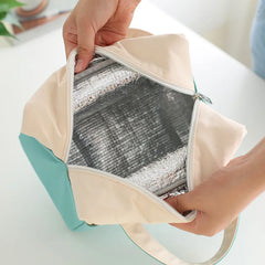 Canvas Lunch Box Insulation Bag Outdoor Picnic Carry-on Storage Work School