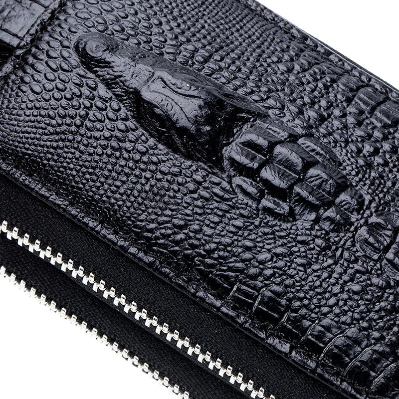 Leather Key Case for Men and Women, Large-capacity Double-layer Key Storage Bag