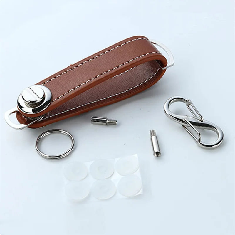 Smart Leather Keychain Car Key Pouch Wallet Holder