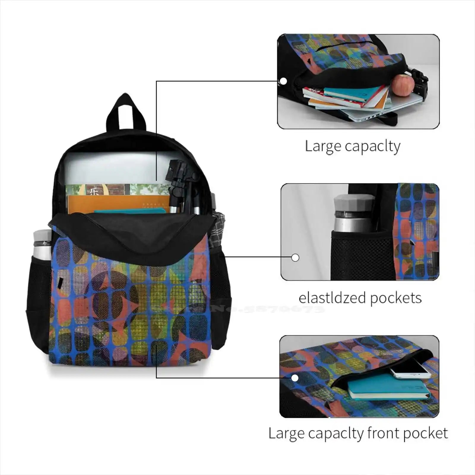 Galaxy Planets Space Intergalactic Travel Laptop Bagpack Bags