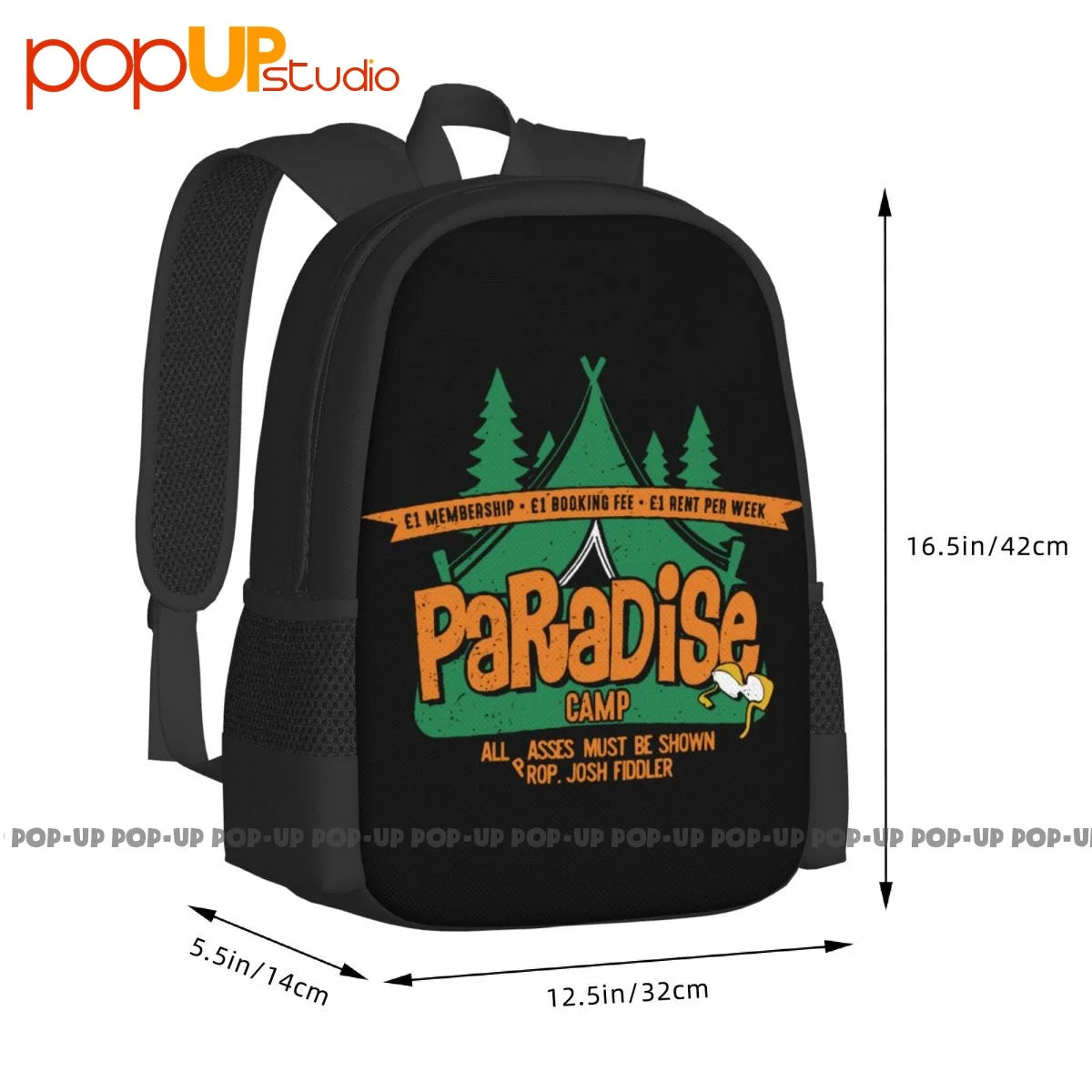 Paradise Camp Backpack Large Capacity Bookbag Swimming Storage Bag