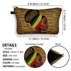 Afro Girls Pattern Cosmetic Bag - God Says You Are