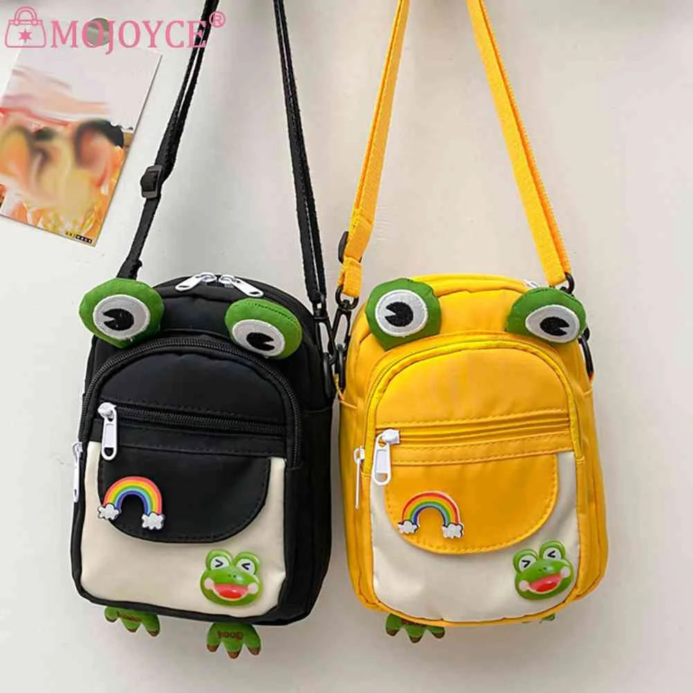 Cartoon Animal Girl Nylon Mobile Phone Bag with Earphone Hole