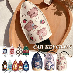 Cartoon Animal Key Bag PU Leather Key Wallets