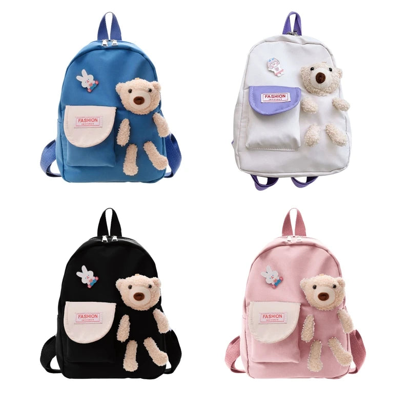 Cartoon Bear Toy School Bag for Girl Kids Kindergarten Schoolbags
