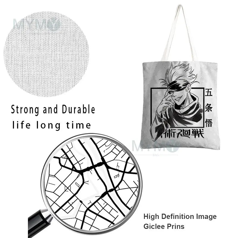 Cartoon Butterfly Flowers Print Handbag Eco Friendly High Capacity