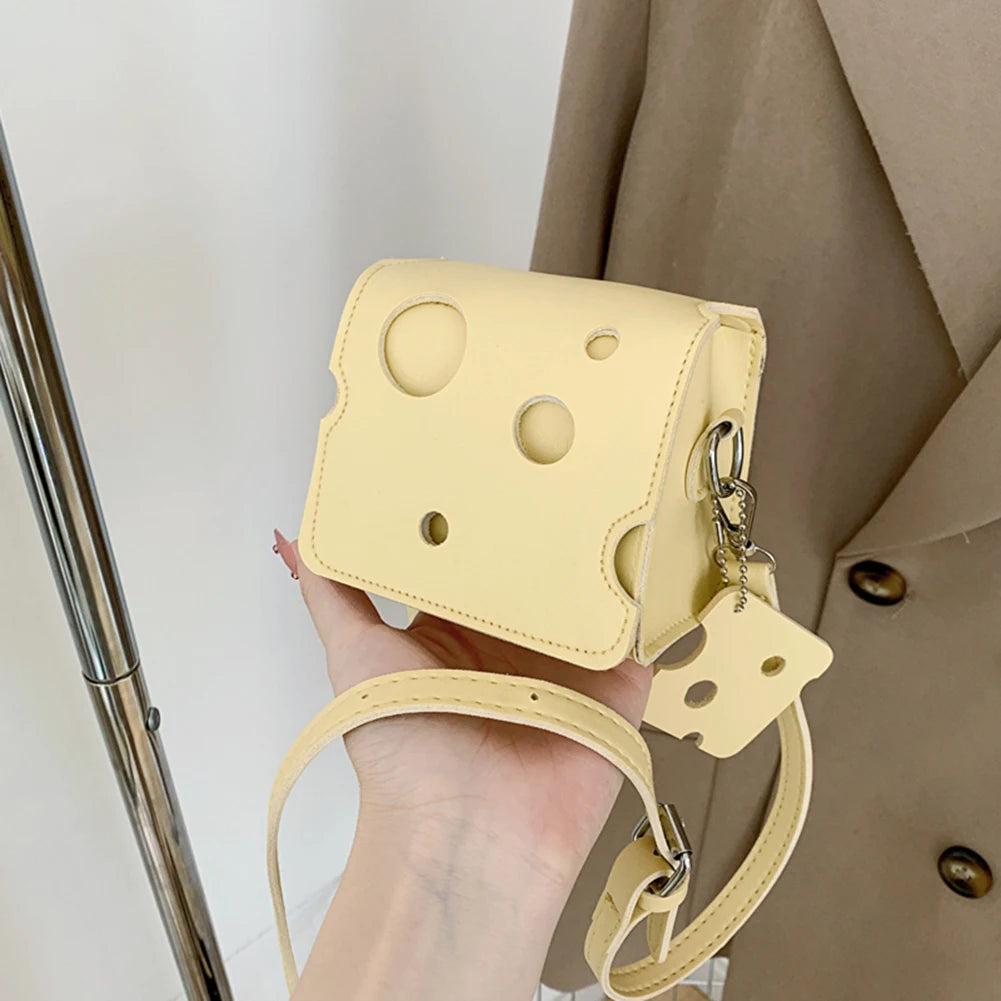 Cartoon Cheese Mini Shoulder Crossbody Bag Handbag Small Tote Bag