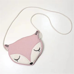 Kids Fox Shape Messenger Bag Pink/Green