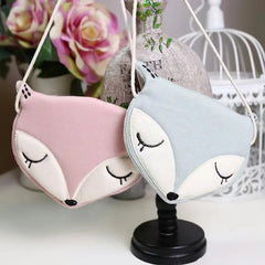 Kids Fox Shape Messenger Bag Pink/Green