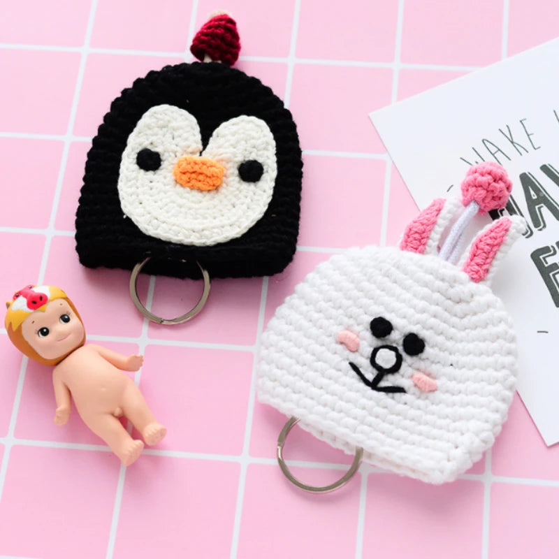 Hand-woven Cartoon Dog Key Case Student Key Chain