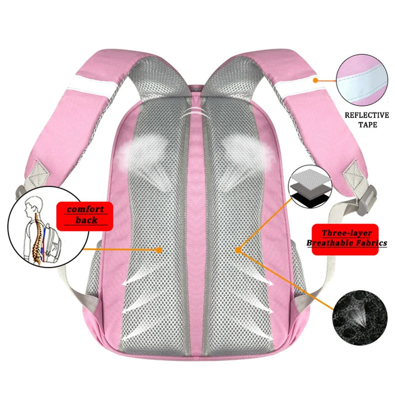 Cartoon Girl with Books School Bag 13 Inch Kids Backpack