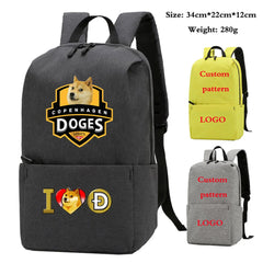 Cartoon Doges Backpack Kids Bag Laptop Bag Women Leisure Bag Knapsack