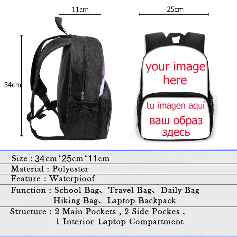 Cartoon Fireman Excavator Firetruck Backpack for School