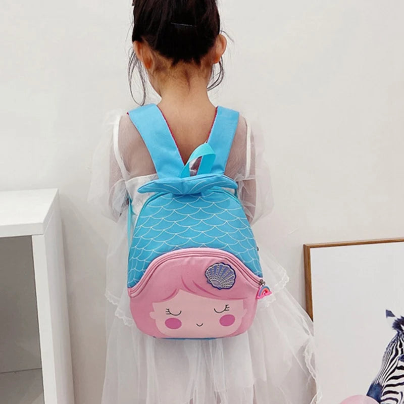 Cartoon Fish School Bag Student Schoolbag Girls Lovely Backpack Mochila Kinder