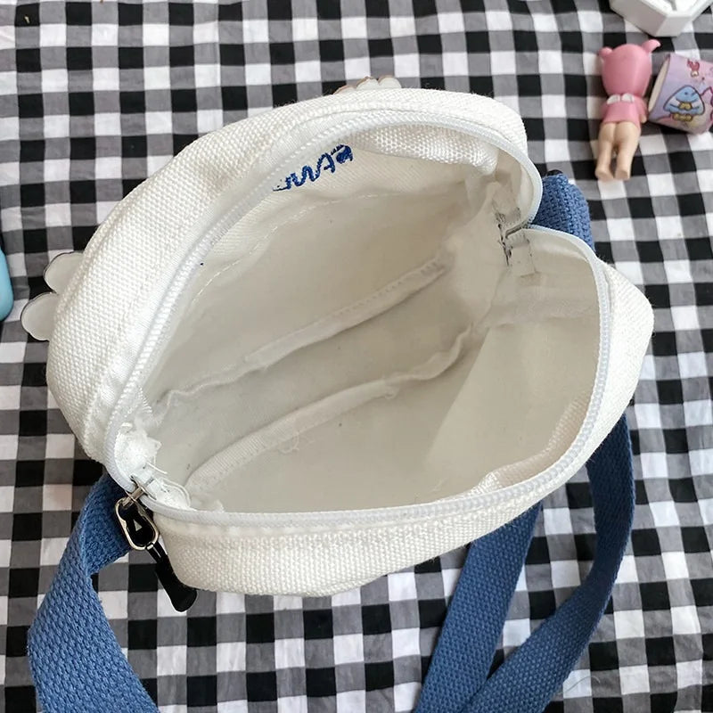 Rabbit Print Crossbody Bag Canvas Shoulder Bag for Women Mini Bags