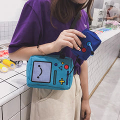 Robot Girls Shoulder Bag Canvas Crossbody Bag Handbag Chest Bag