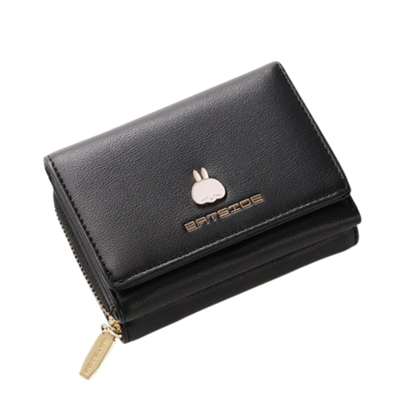 Cartoon Square Zipper PU Leather Purse