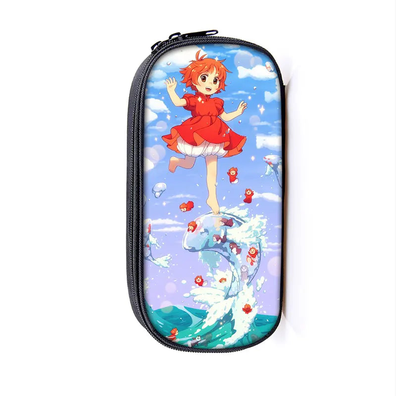 Totoro/Spirited Away Cartoon Cosmetic Case Pencil Bag for Boys Girls