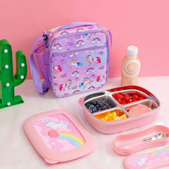 Unicorn School Lunch Box for Kids Boys Girls Picnic Pouch Case Gift