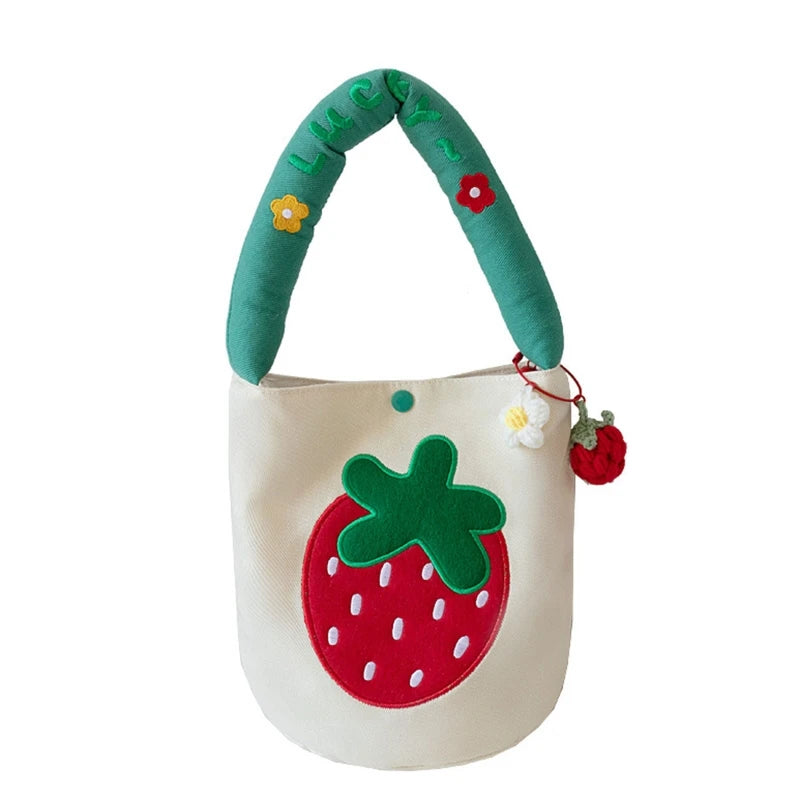 Cartoon Women Shopping Bag Summer Bucket Bag Student Lunch Bags
