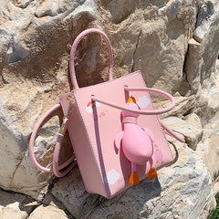 Small Fresh Girl Duck Tote Bag