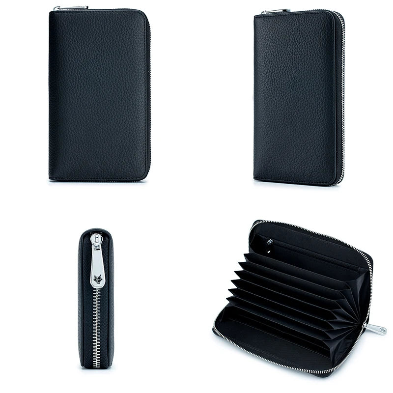 Cash Budget Passport Wallet Clutch Bag for iPhone 13 Pro Zipper Long