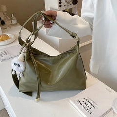 Casua Soft Leather Crossbody Bag for Women Zipper Messenger Handbag
