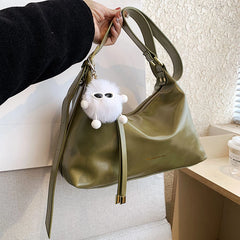 Casua Soft Leather Crossbody Bag for Women Zipper Messenger Handbag