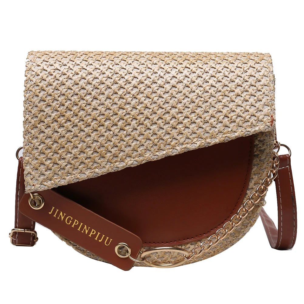 Travel Chain Messenger Small Handbags Women PU Leather Shoulder Crossbody Bag