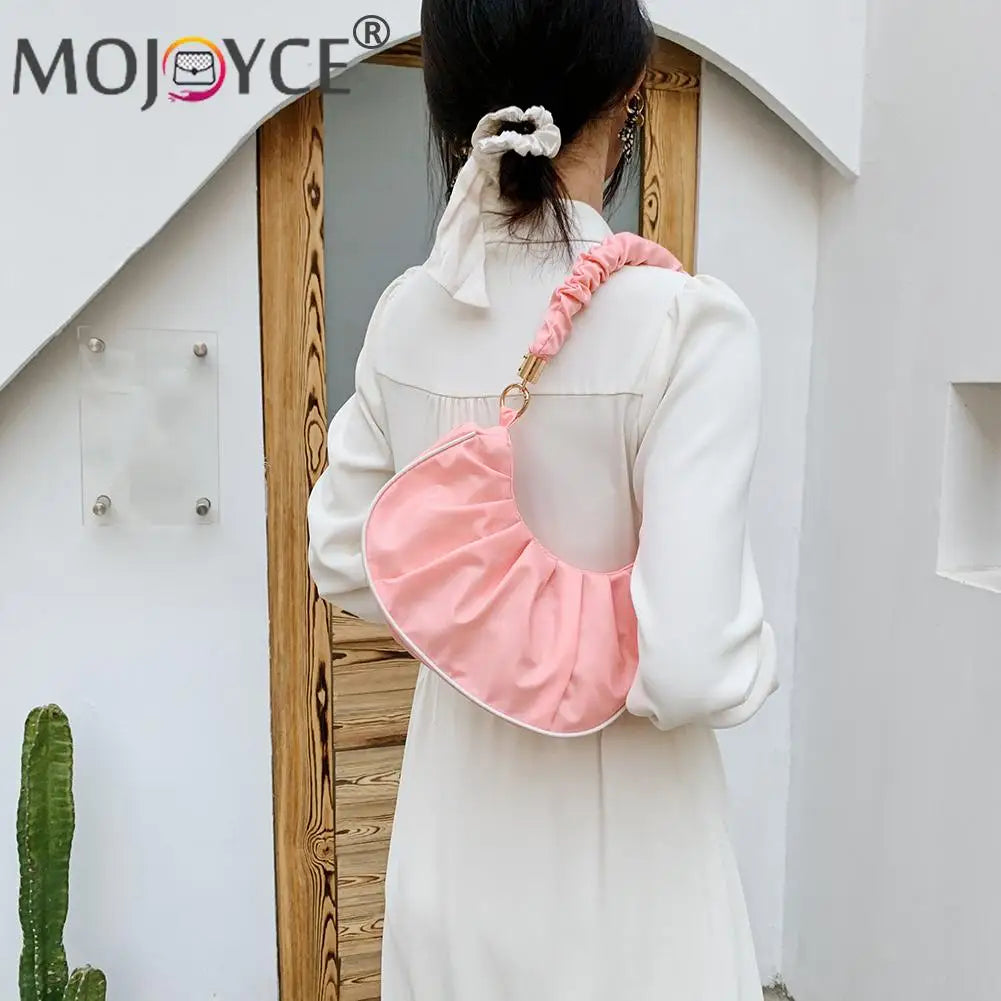 Nylon Zipper Top-handle Hobos Handbag Women's Shoulder Bag
