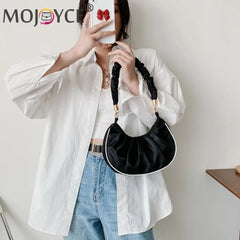 Nylon Zipper Top-handle Hobos Handbag Women's Shoulder Bag