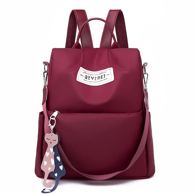 Anti-theft Women Backpack With Extra Shoulder Strap Oxford Backpacks