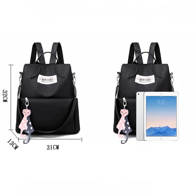 Anti-theft Women Backpack With Extra Shoulder Strap Oxford Backpacks