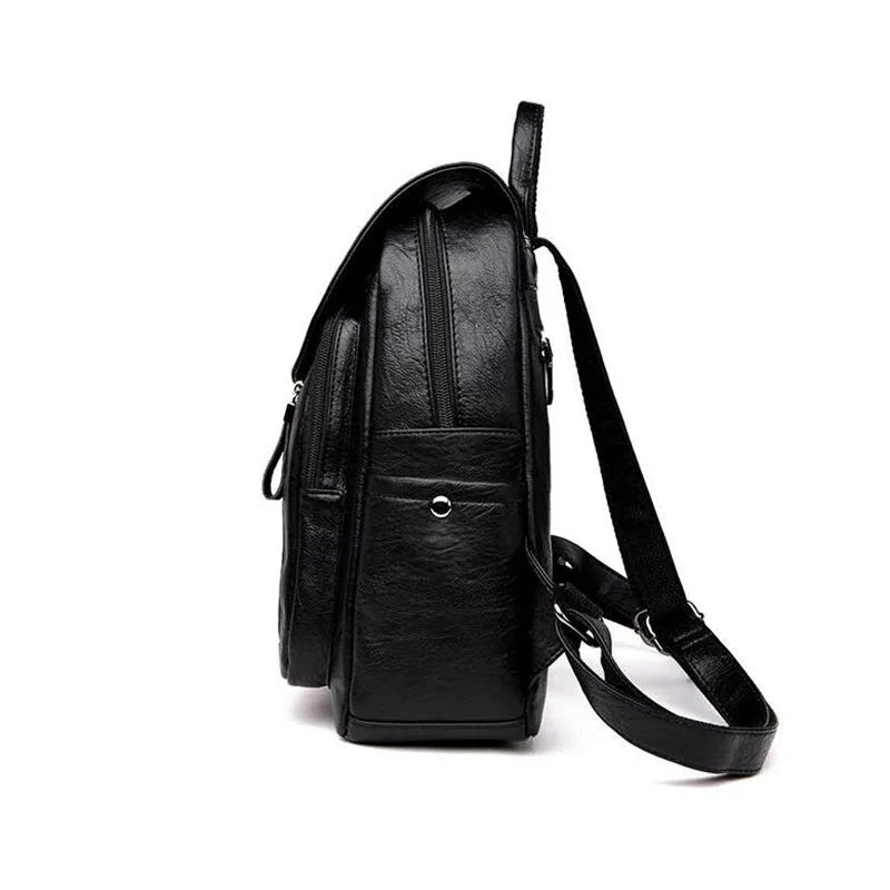 Casual Leather Women's Backpack School Bag for Girls